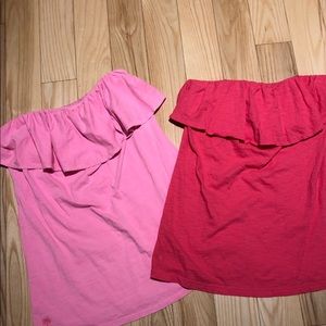 Two Lilly Pulitzer strapless tops sz Medium